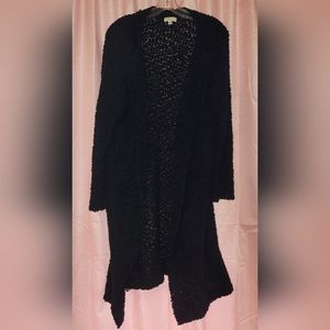 Super Soft Long Line Knit Cardigan Black M/L Ganji LA Pockets!